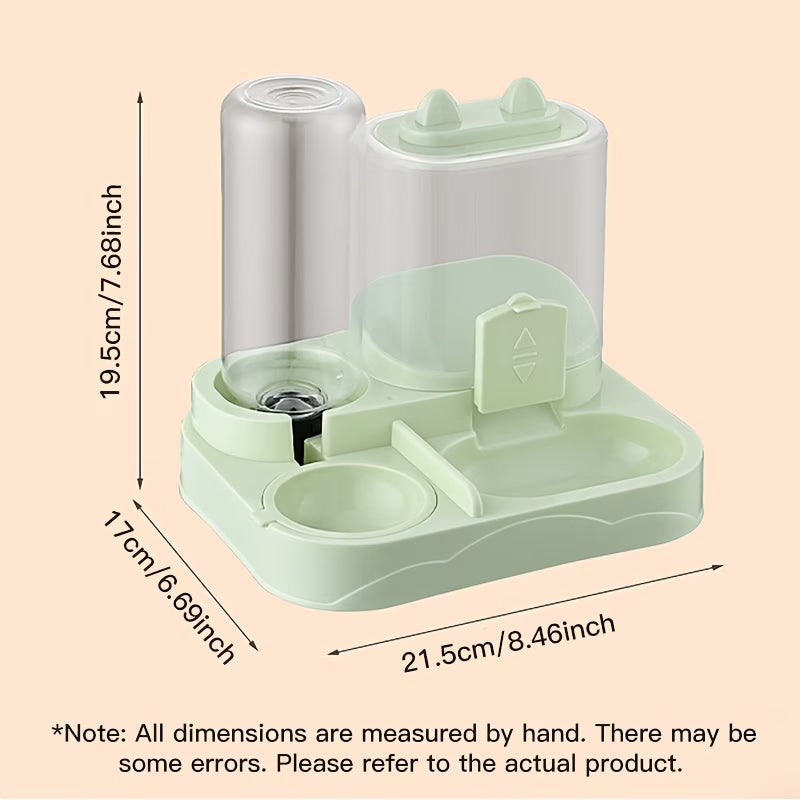 Bowl Feeder 2-In-1 Automatic Feeding And Watering Machine, Cat Bowl Dog Bowl Pet Universal, Without Battery