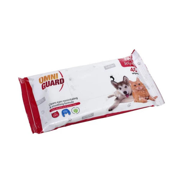 Omni Guard Eye Cleaning Pet Wipes 40pcs