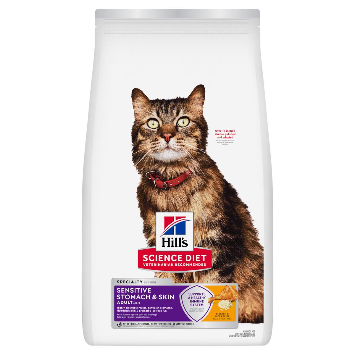 Hill's Science Diet Adult Sensitive Stomach & Skin Chicken & Rice Recipe Cat Food 1.5K
