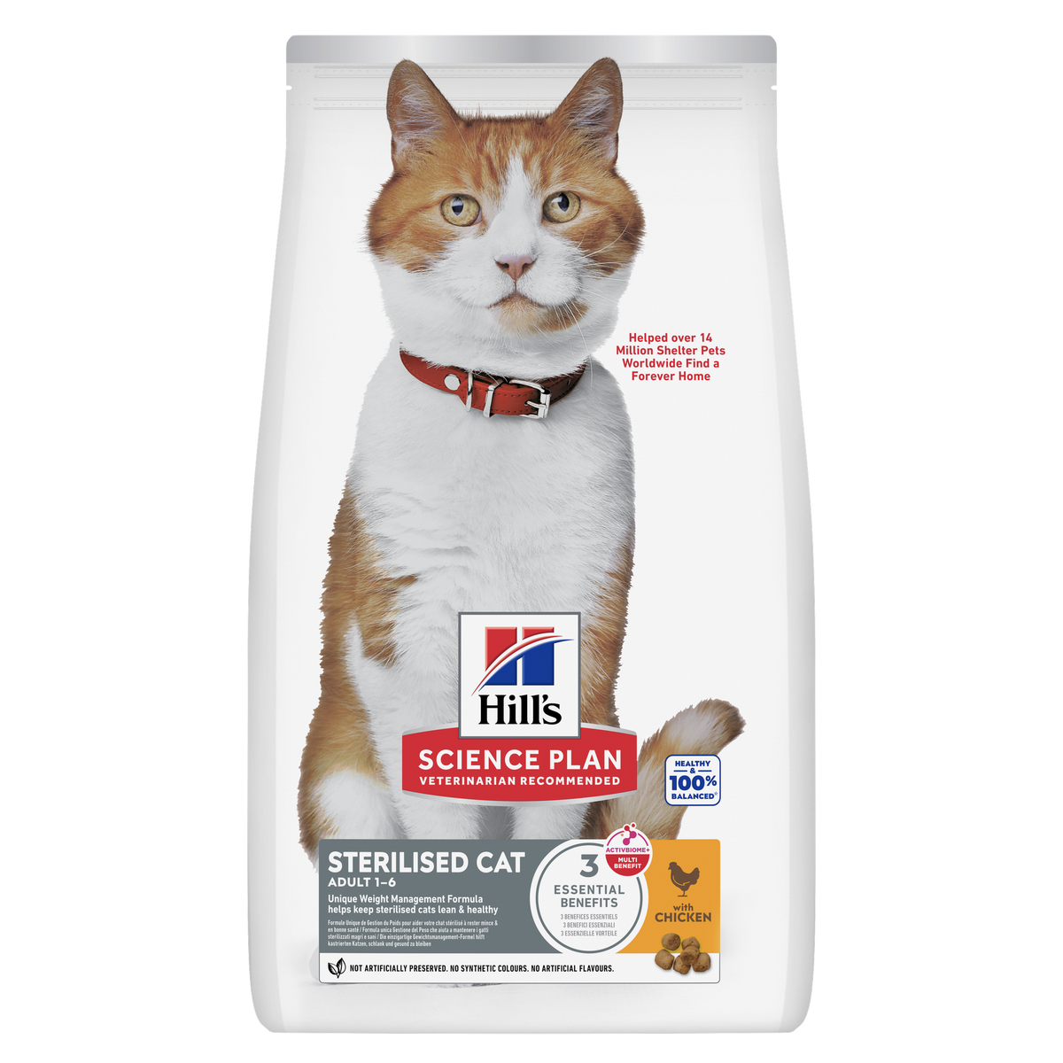 Hill’s Science Plan Sterilised adult cat food with chicken -1.5KG