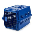 Cat carrier with blue colour