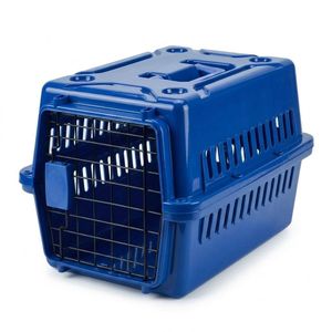 Cat carrier with blue colour