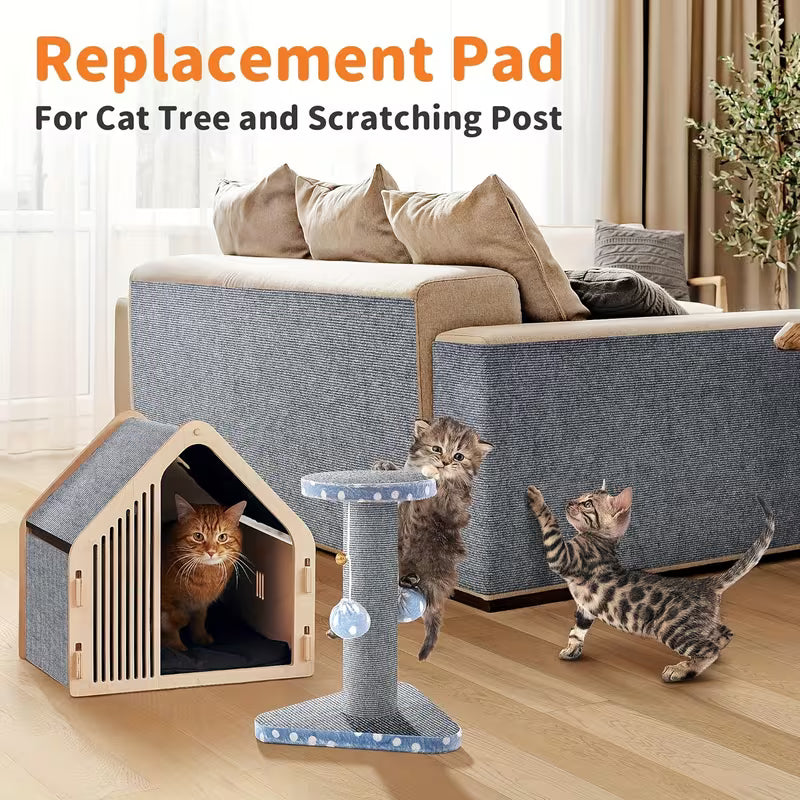 Furniture Protector for Cats That Can Be Trimmed, Featuring a Self-Adhesive Scratching Mat to Couches, Doors, And Cat Tree Shelves from Claws (Grey, 78.7 X 15.8).