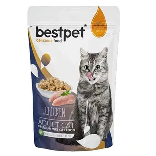 bestpet Meaty Bites with chicken in Delicious Jelly Adult Cat Wet Food 85 g