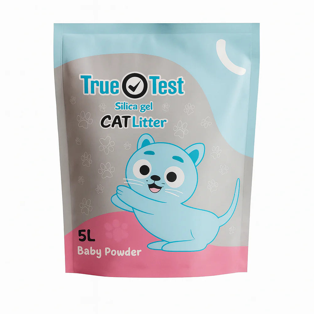 True Test Silica Gel Crystal Cat Litter - (Baby powder) (5L)