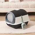 Large cat litter box with lid, portable cat litter box, (50*35*37CM)