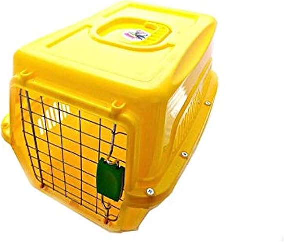 Cat carrier with yellow colour