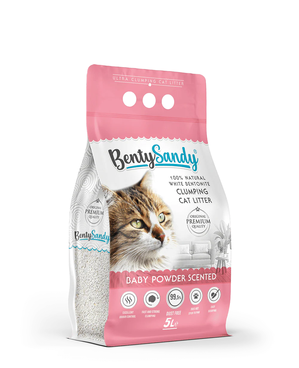 Benty Sandy Clumping Litter Baby Powder scented