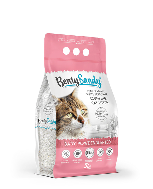 Benty Sandy Clumping Litter Baby Powder scented