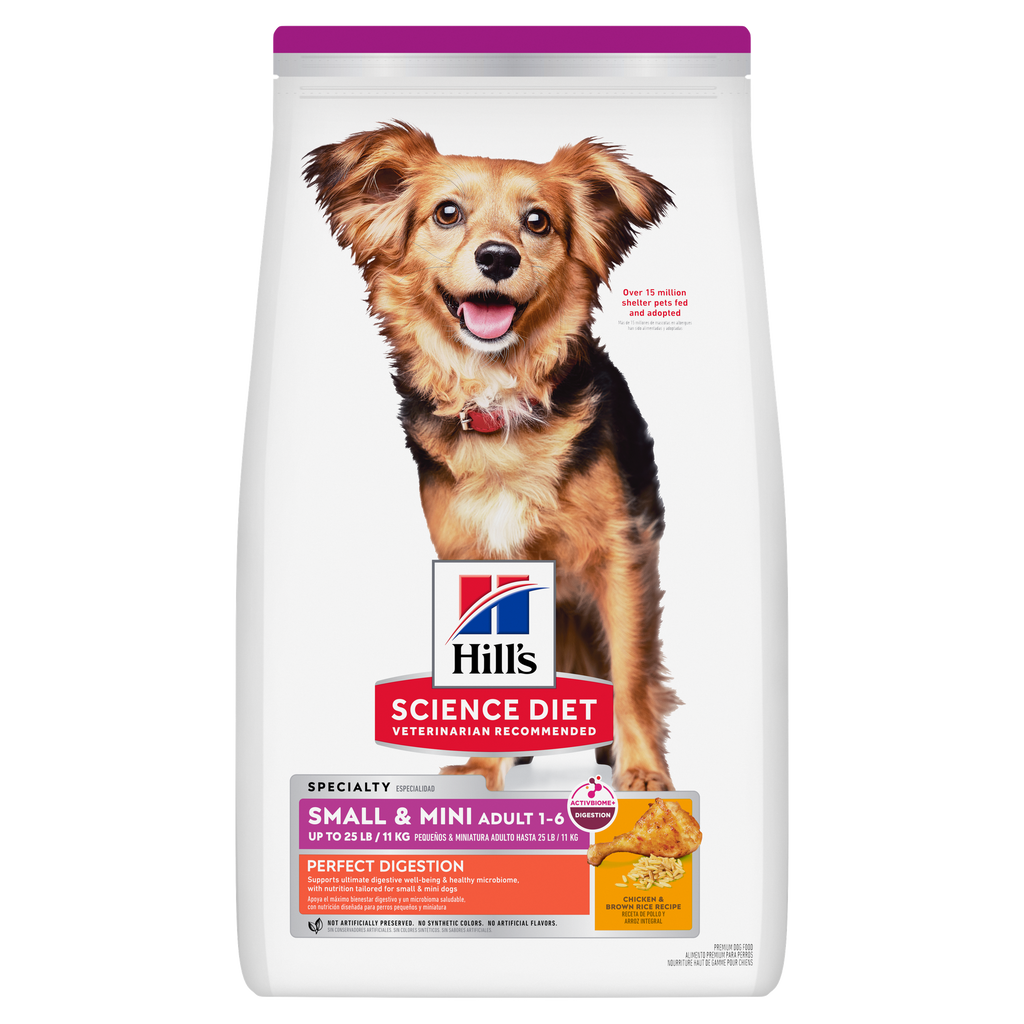 Hill's Prescription Diet Adult Perfect Digestion Small & Mini Chicken & Brown Rice Recipe Dog Food 1.5k