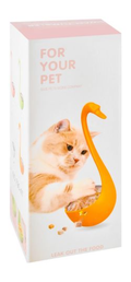 White Swan Shaped Cat Food Dispenser