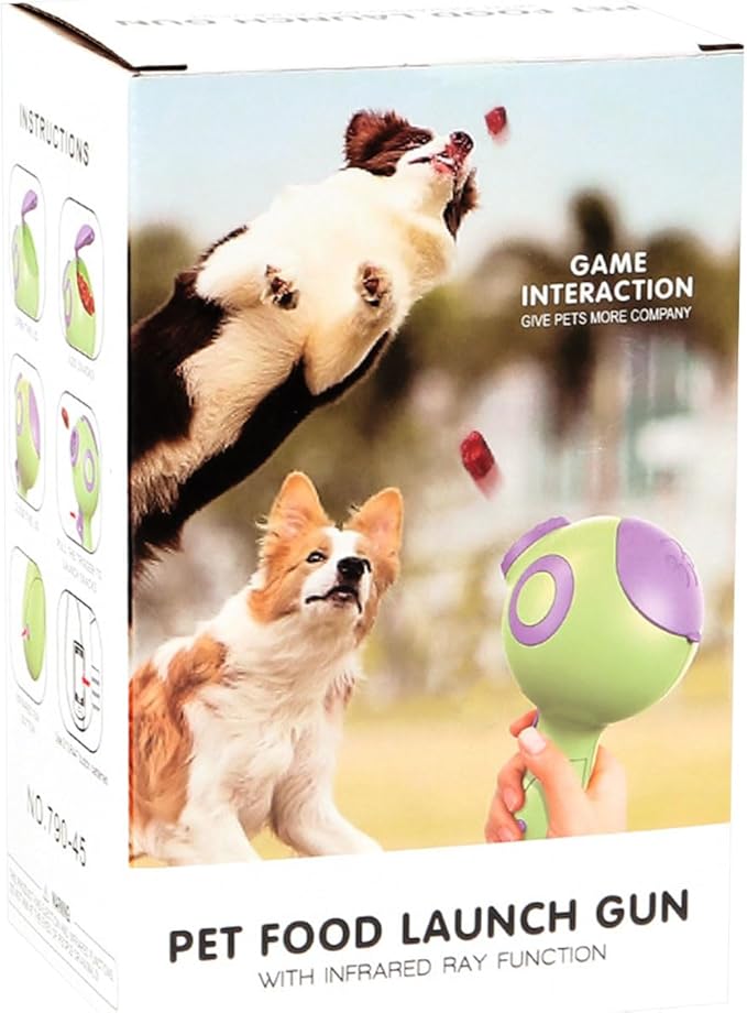 Dog Snack Launcher Toy - Launcher Pet Toy for Dog Training, Playing, Mental Health & Exercise - All Breed Sizes - Both Indoor & Outdoor Use