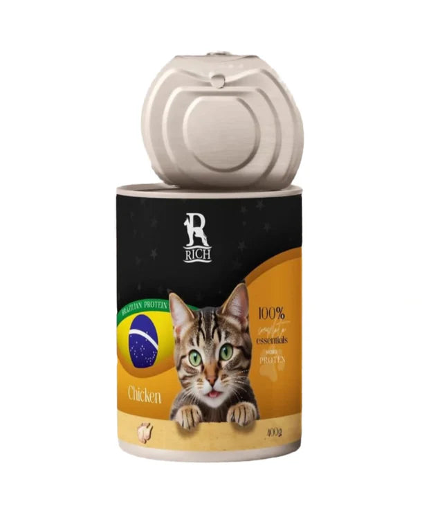 Rich wet Food for cats with (chicken-beef-duck-tuna)400g