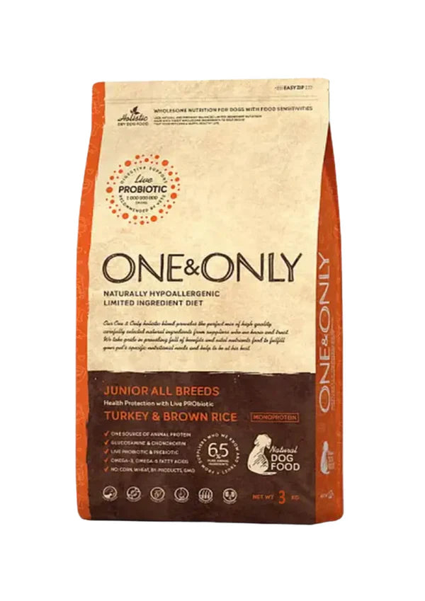 One and Only dry food for junior dogs with turkey and rice 1k