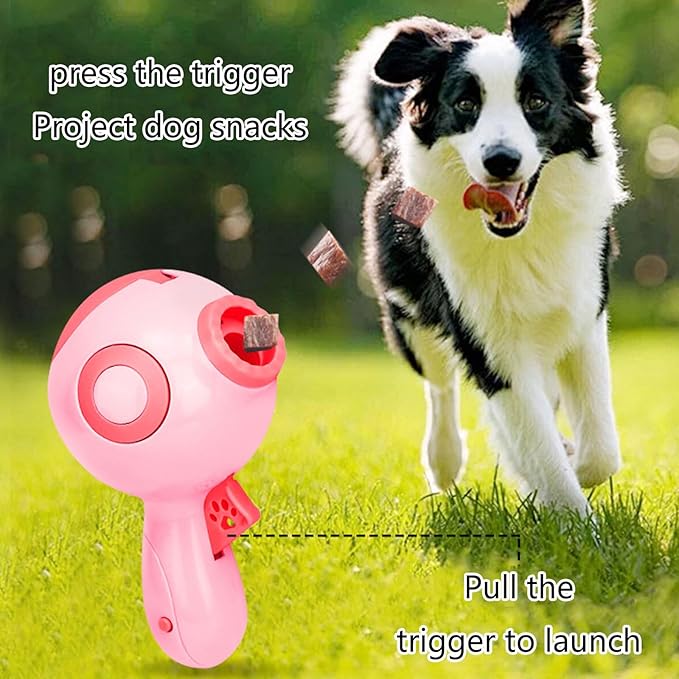 Dog Snack Launcher Toy - Launcher Pet Toy for Dog Training, Playing, Mental Health & Exercise - All Breed Sizes - Both Indoor & Outdoor Use