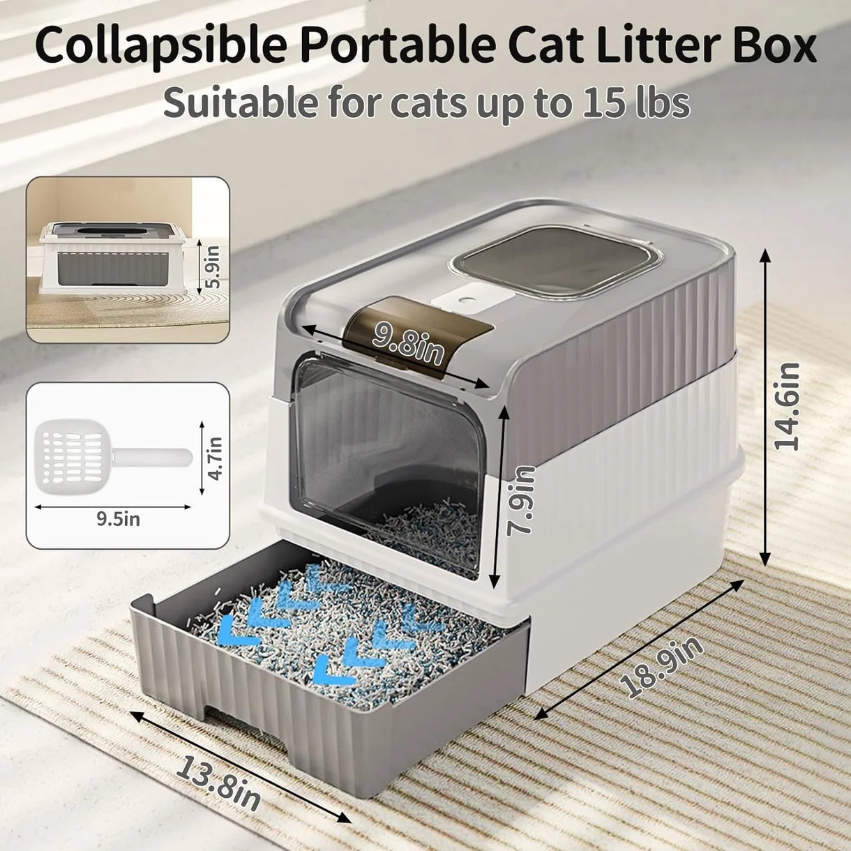 Mouse house Double Door Cat Litter Box E267
