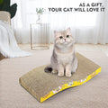 SKY-TOUCH Cat Scratcher, Cardboard Cat Scratching Pad, Cat Grinding Claw Interactive Ball Scratch Toy, Size 43 * 21.5 * 3cm