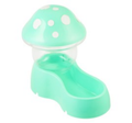 Medium Green & Clear Mushroom Shaped Pet Food Dispenser