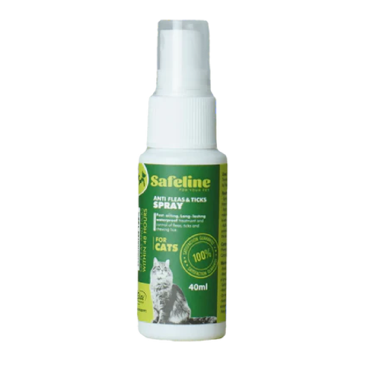 SAFELINE Anti Flea & Ticks Spray For Cats(40ml_120ml)