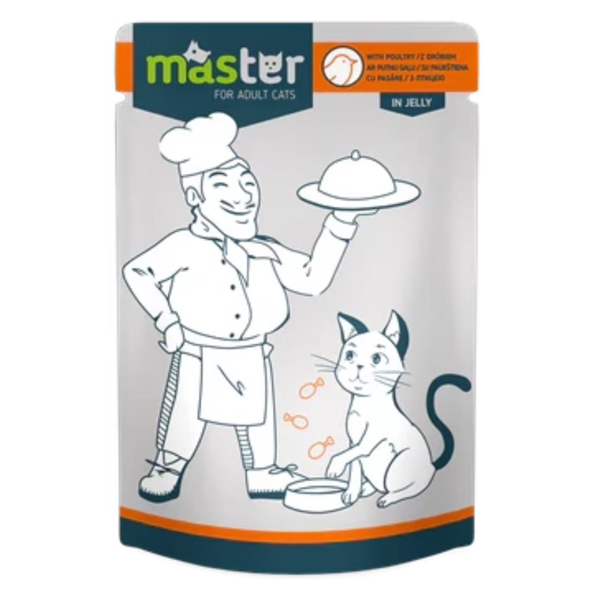 Master Wet Food with Poultry in Jelly for Adult Cats 80G