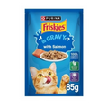 Purina Friskies Salmon Chunks in Gravy Wet Cat Food Pouch 85g