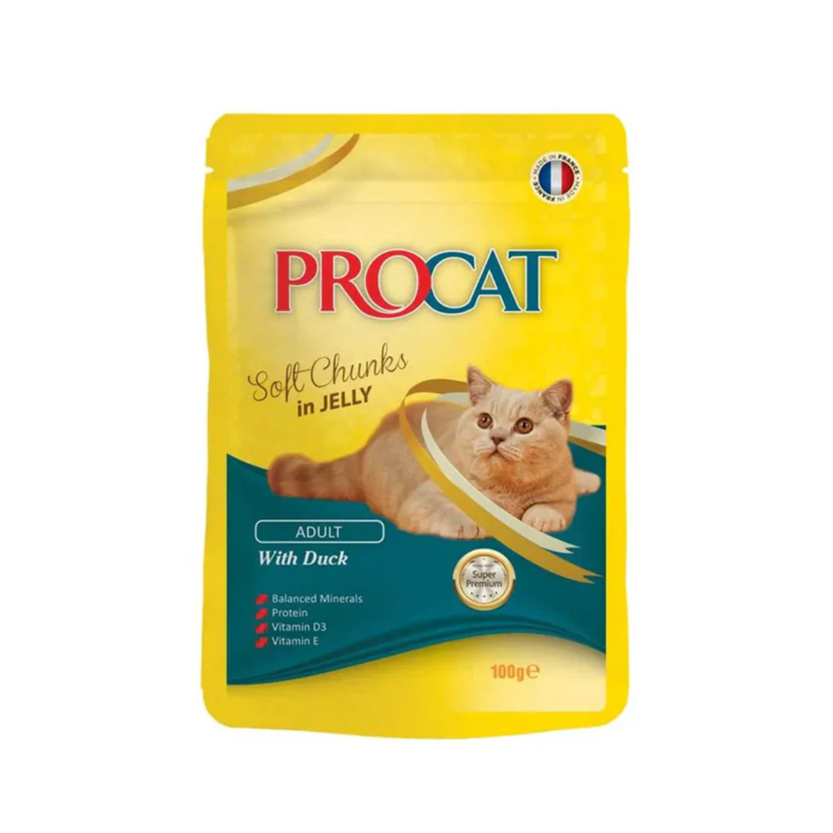 Procat pouch With duck Chunks in Jelly 100g