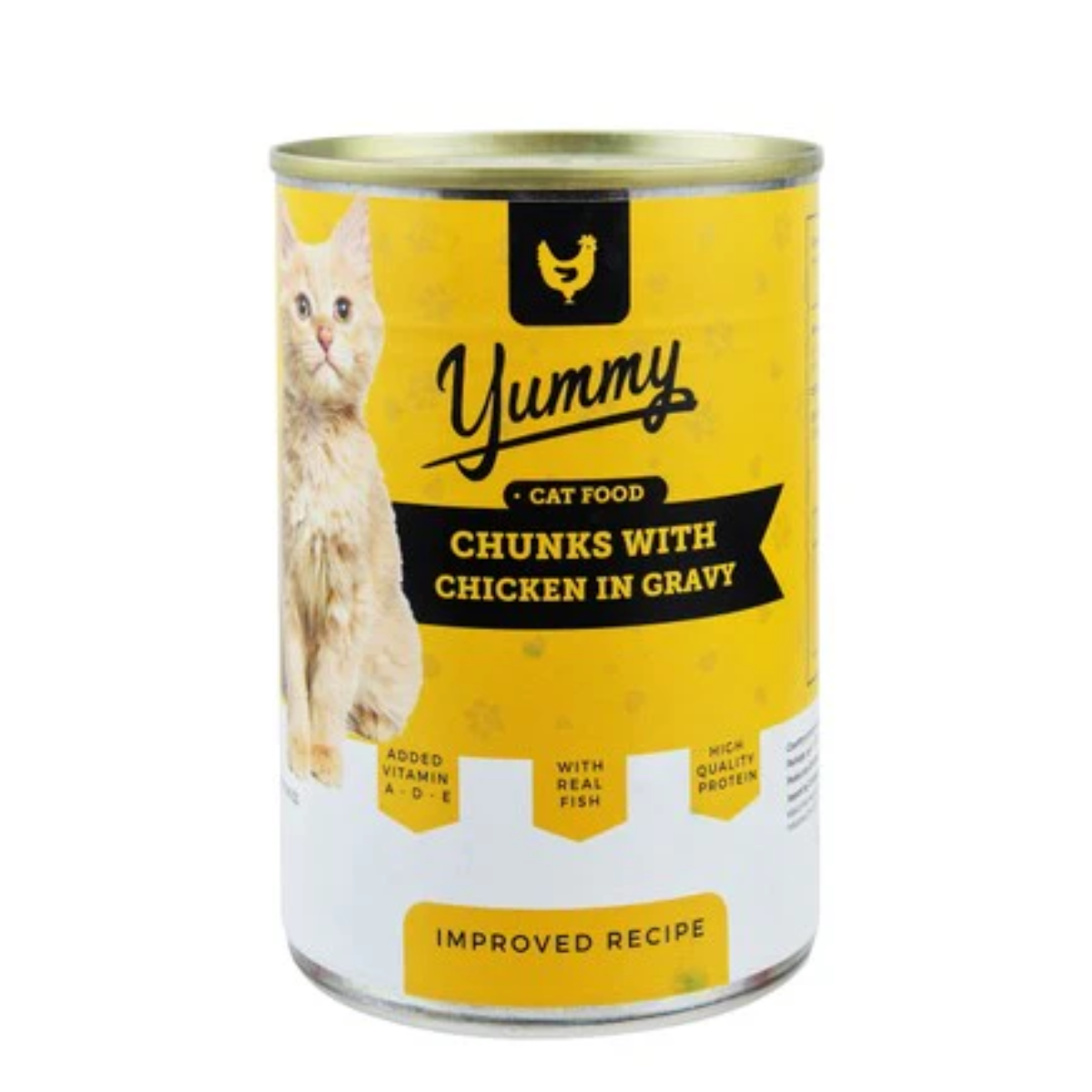 Yummy Wet Cat Food Chunks with Chicken in Gravy