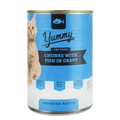Yummy Wet Cat Food Chunks with Fish in Gravy