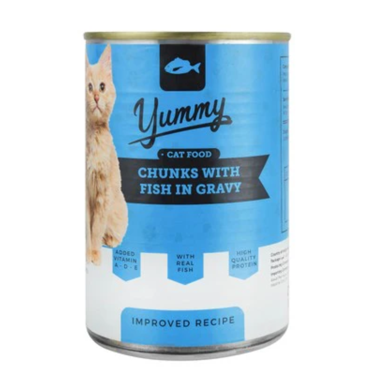 Yummy Wet Cat Food Chunks with Fish in Gravy
