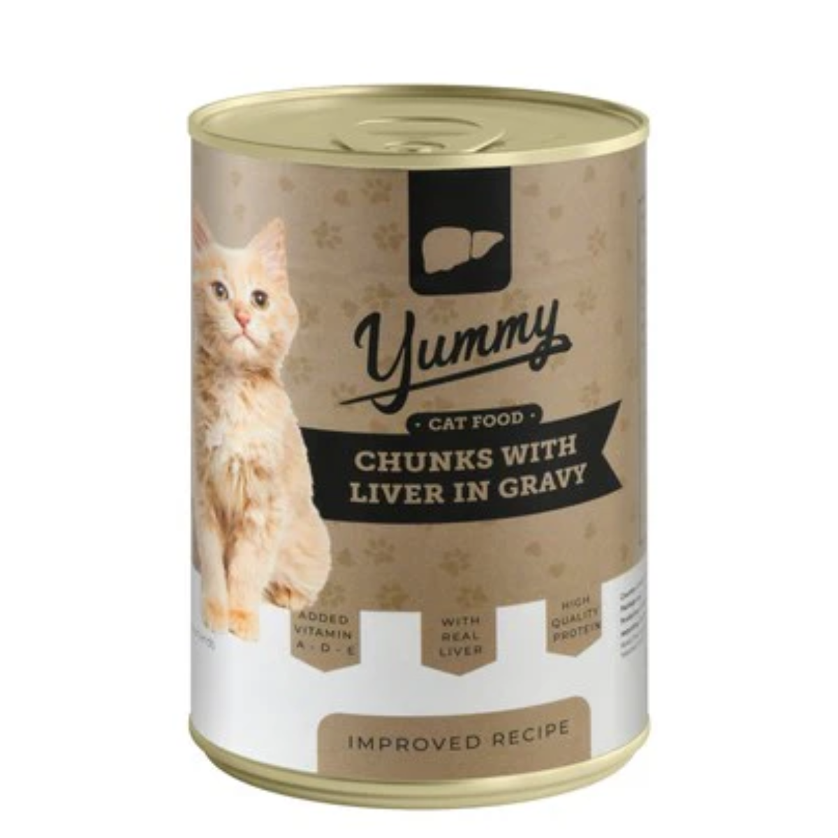 Yummy Wet Cat Food Chunks with Liver in Gravy