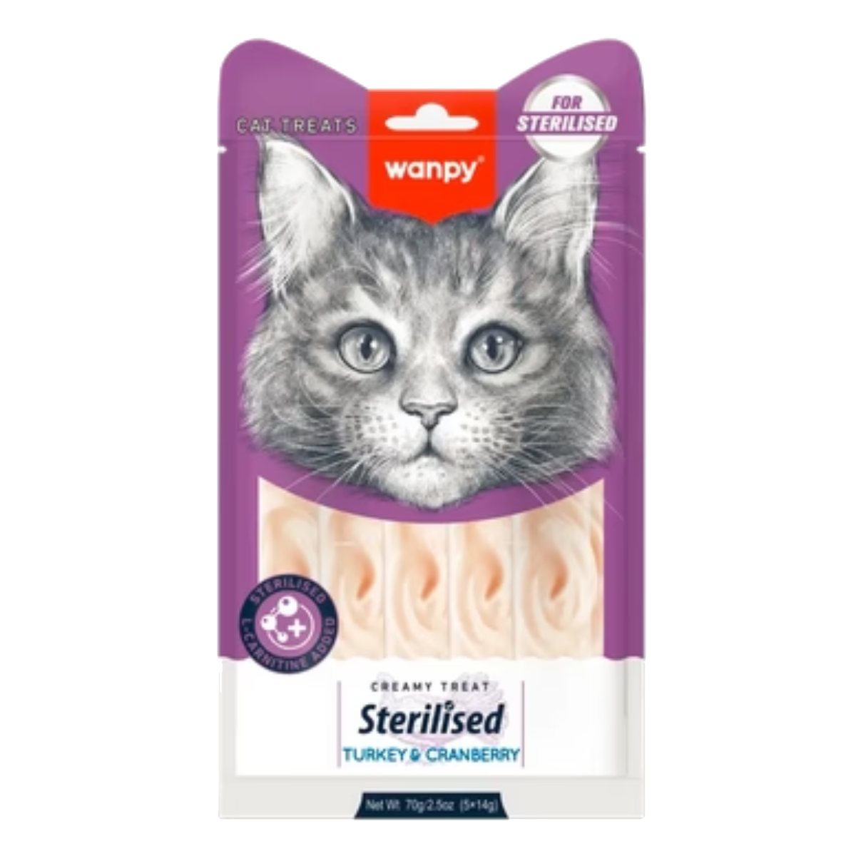 Wanpy Cat Sterilised Creamy Lickable Turkey & Cranberry