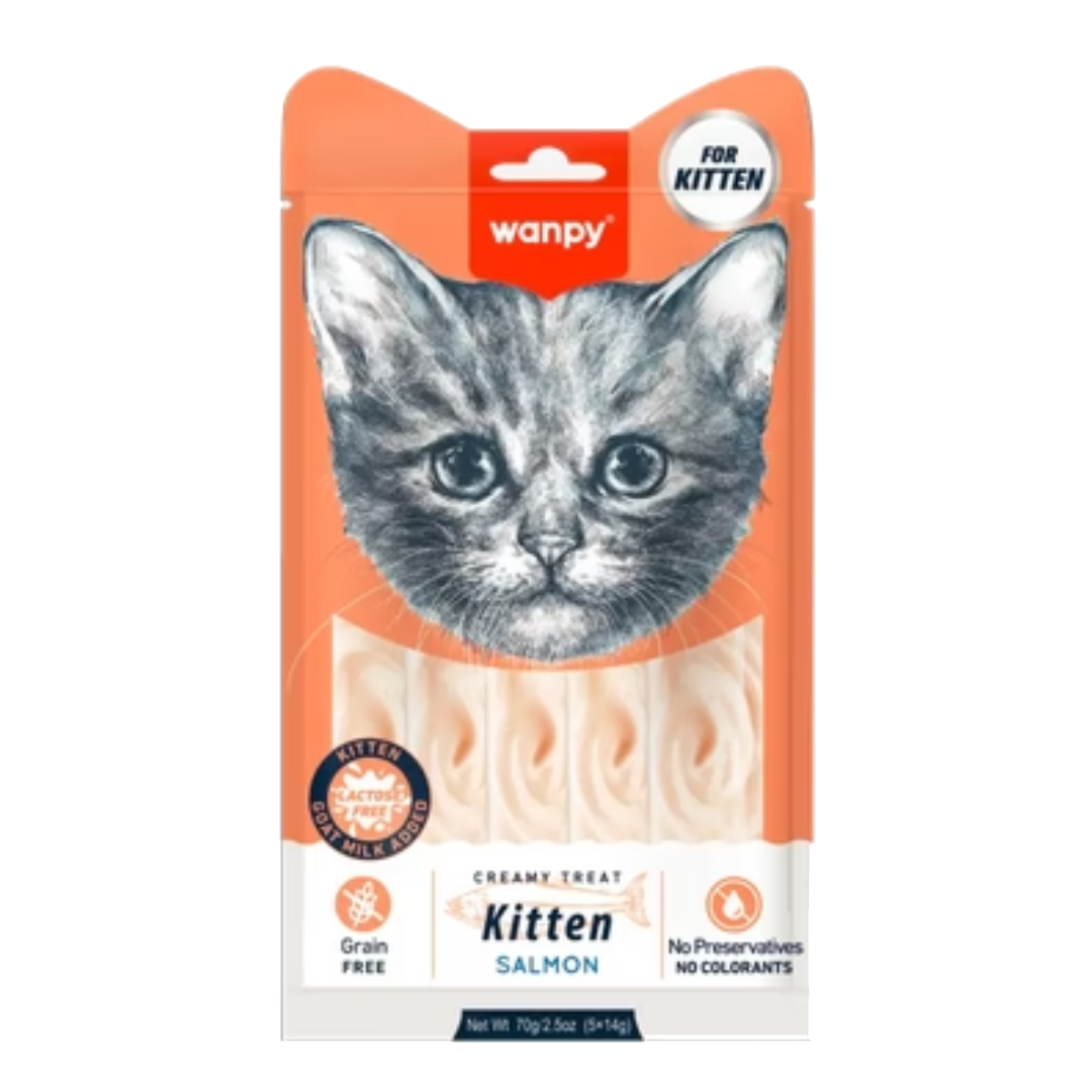 Wanpy Cat Kitten Creamy Lickable Salmon