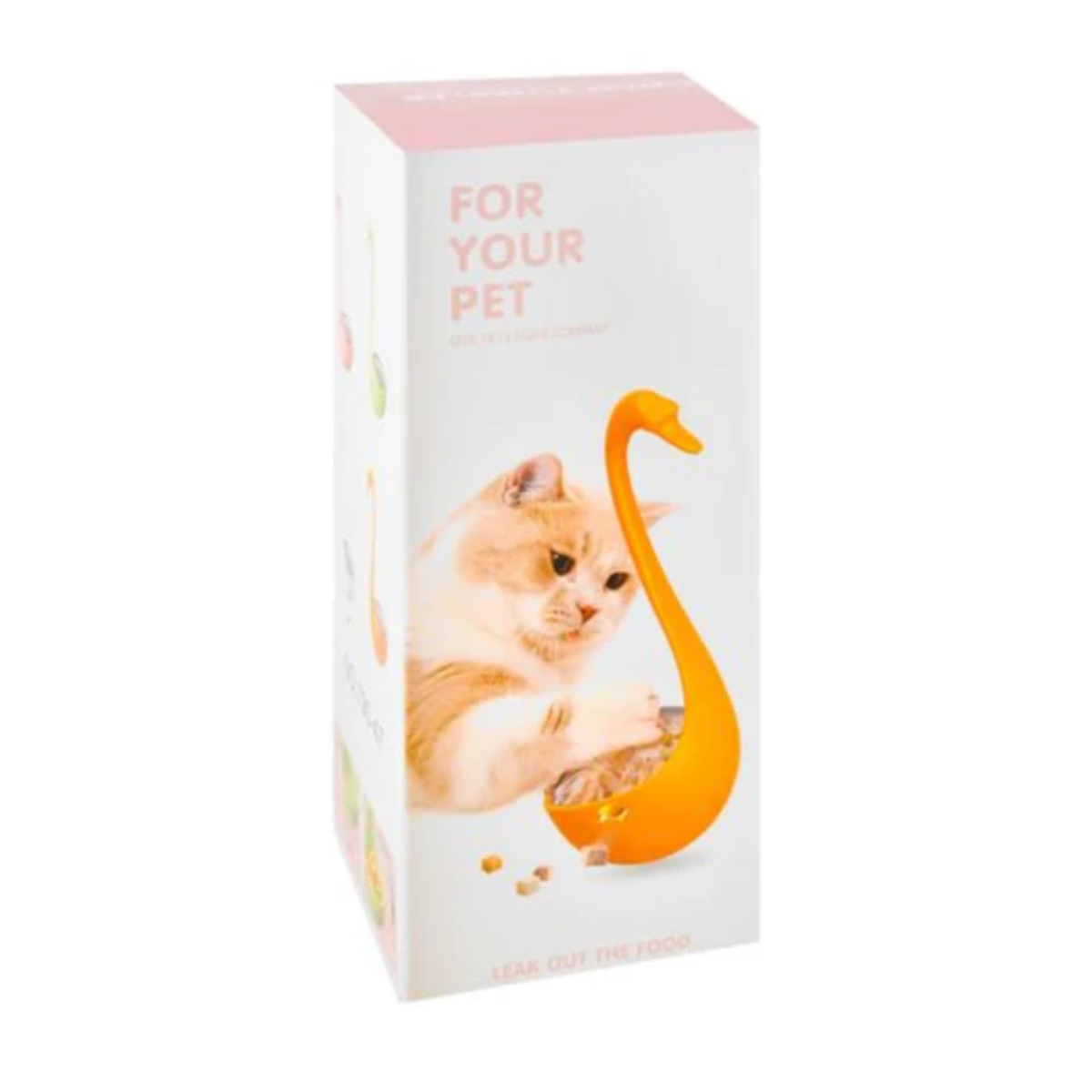 White Swan Shaped Cat Food Dispenser