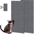 Scratch Matt for Cats, 2 Pcs Cat Scratching Mat Self Adhesive 30x100cm Wall Mounted Cat Scratcher Sofa Cat Scratch Protector Ideal for Floors Wall Furniture Dark Gray