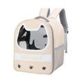 Pet Cute Foldable Capsule Backpack for Small Medium Cats Puppies Dog, Transparent Breathable Heat Resistant Straps for Travel Hiking Camping