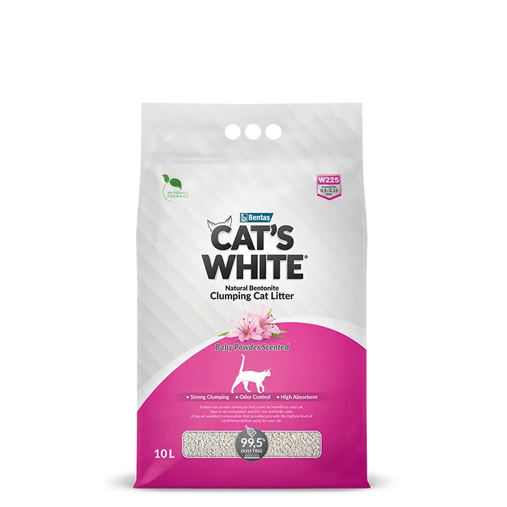 Cat's White Clumping Cat Litter baby powder 10L