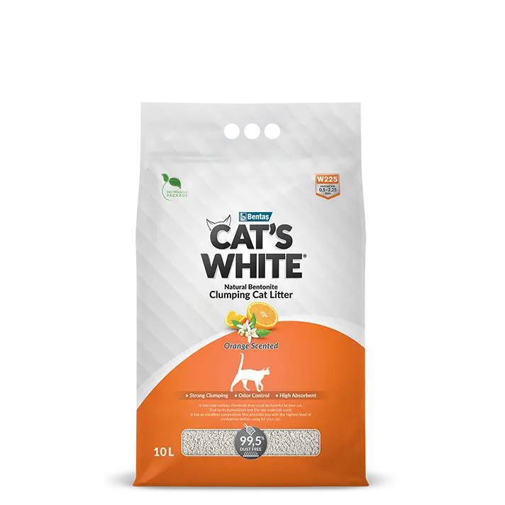 Cat's White Clumping Cat Litter orange scented 10L