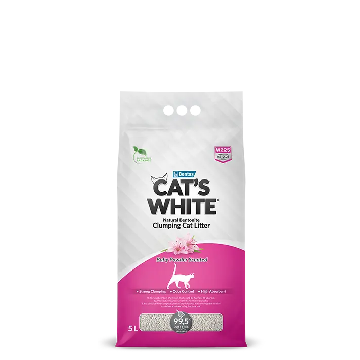 Cat's White Clumping Cat Litterc baby powder scented 5L