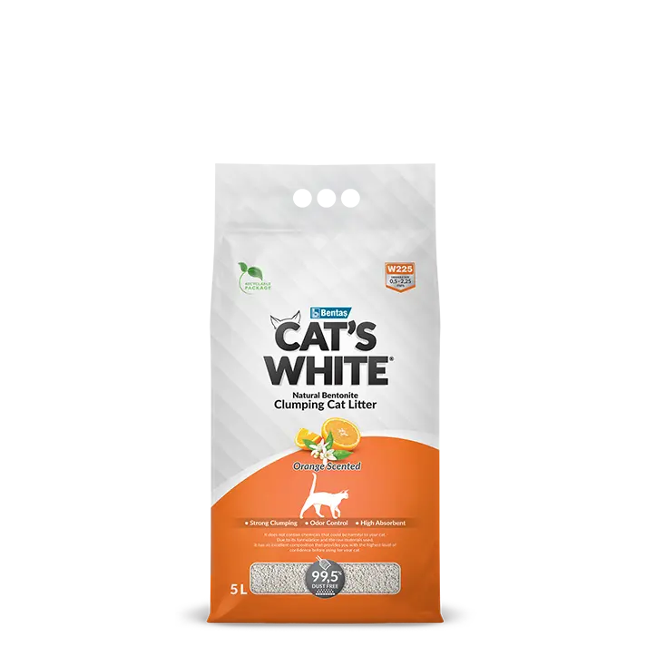 Cat's White Clumping Cat Litter orange scented 5L
