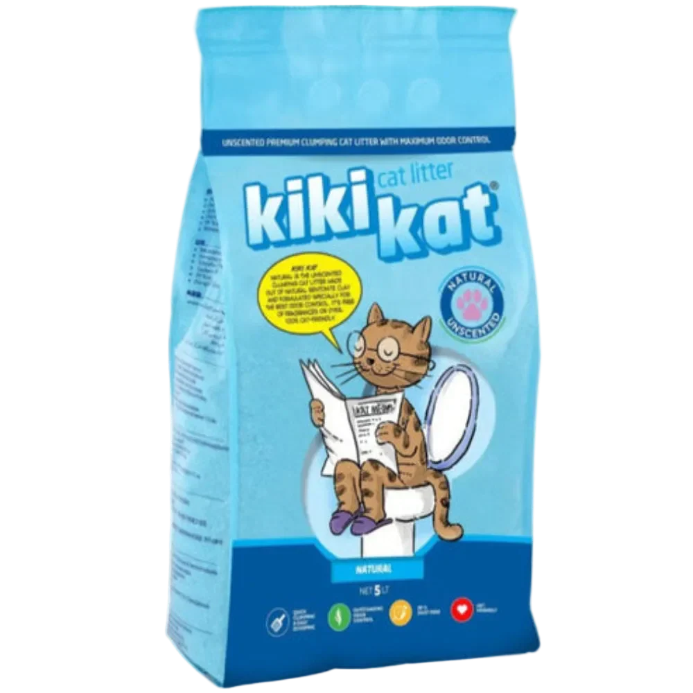 Kiki Kat White Bentonite Clumping Cat Litter unscented (5 L)