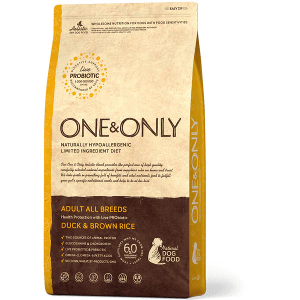 One and Only Adult All Breeds Duck & Rice Dog Dry Food 1KG