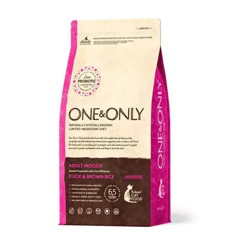 One and Only dry food for Adult cat Indoor with Duck and rice (400G_2Kg)