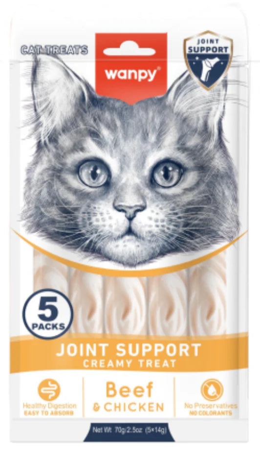 Wanpy Cat Joint Support Creamy Treat Beef & Chicken (1Piece/5Pieces)