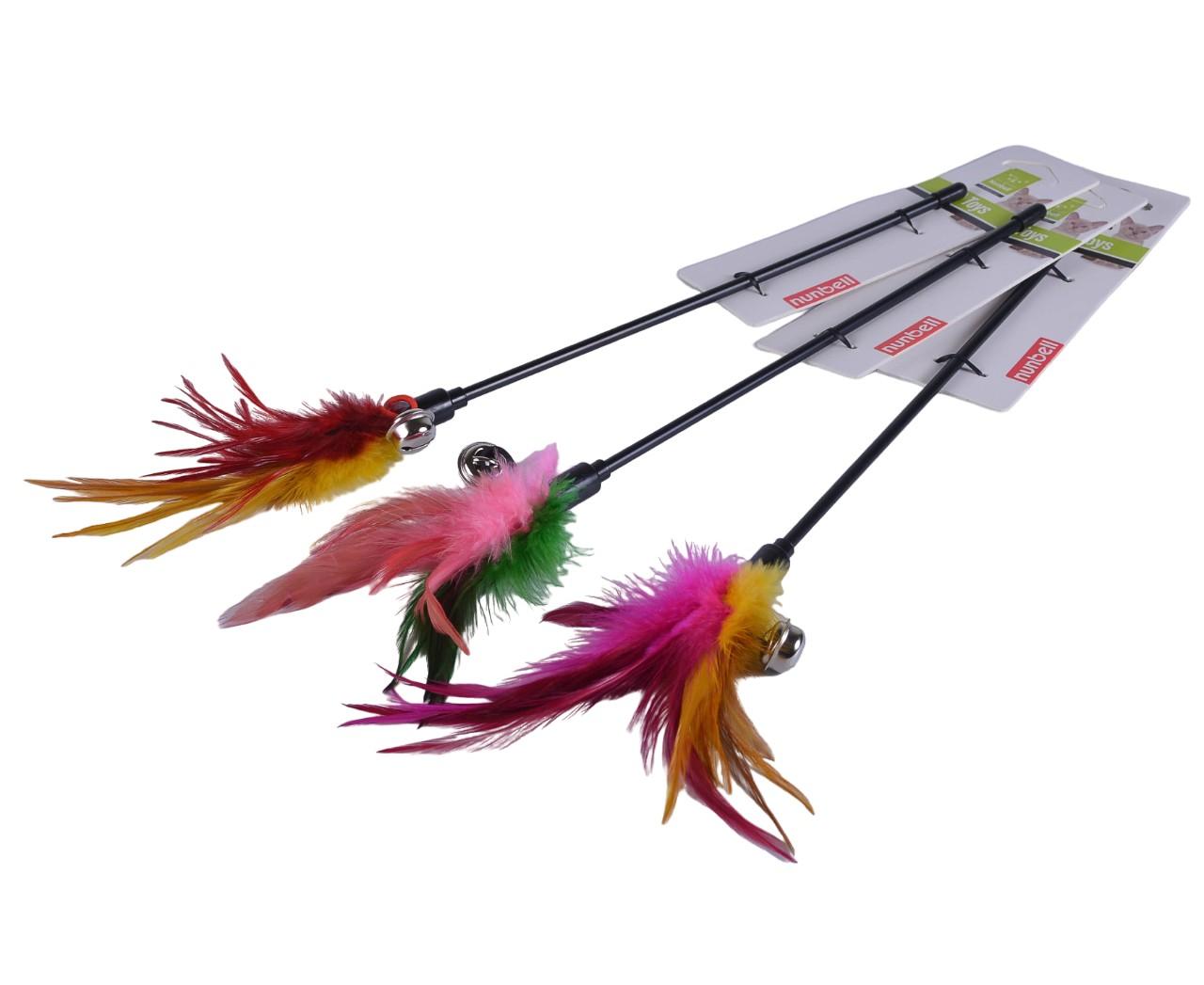 Nunbell Cat Feather Wand Toy – Interactive Teaser Toy