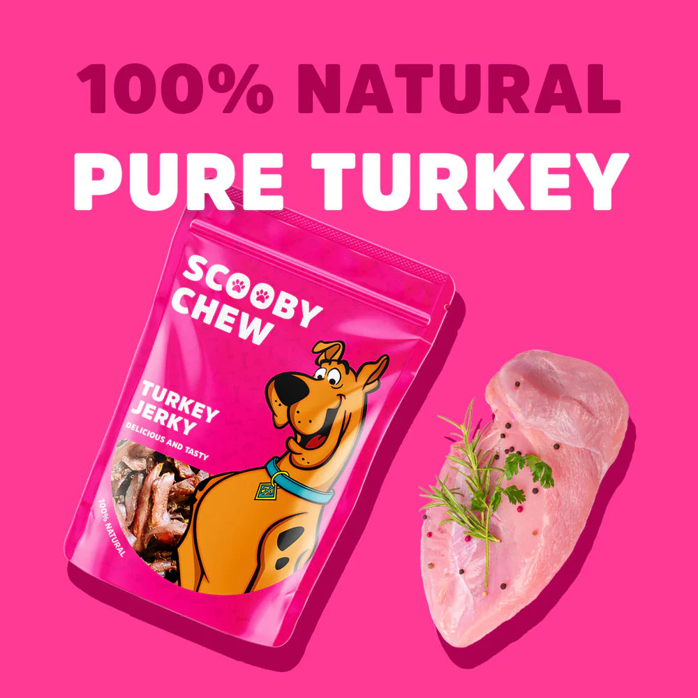 Scooby Chew Turkey Jerky - Dog Treats 120g