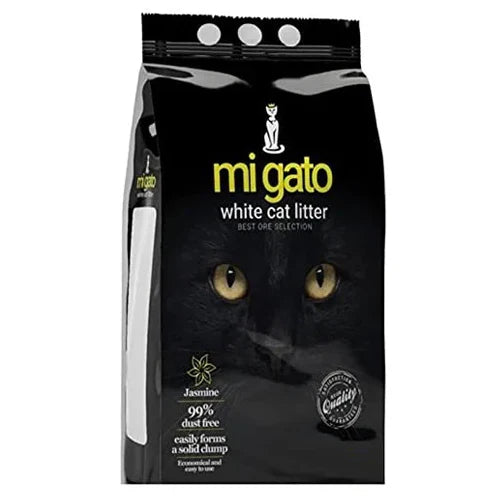 Mi Gato White Clumping Cat Litter jasmine scented 20L