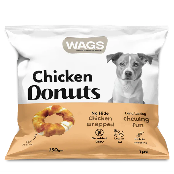 Wags Chicken Donut 1pc 150g