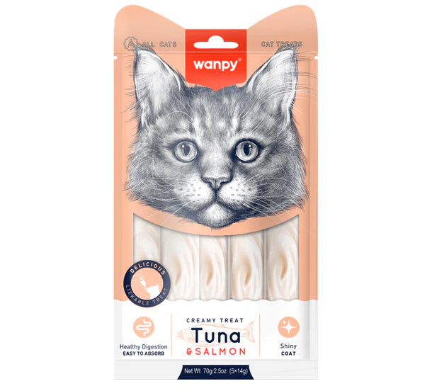 Wanpy Creamy Cat Treats with Tuna & Salmon