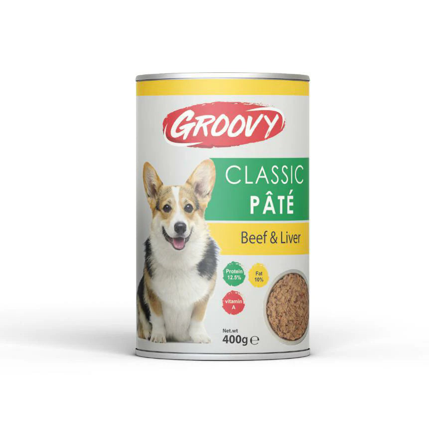 Groovy Classic dog pate Beef & Liver 400g