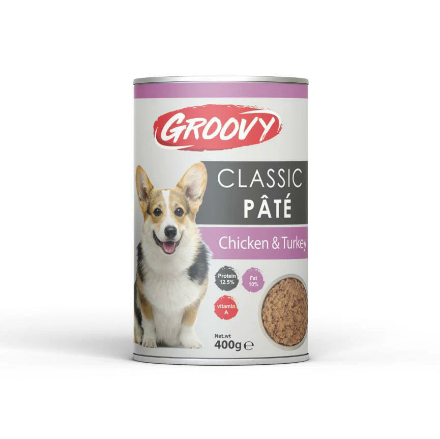 Groovy Classic dog pate Chichen & Turky 400g